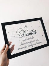 Freunde sind wie Sterne | türkisches Poster | Spruch über Sterne | Spruch Sterne - Wandschmuck-Shop.de